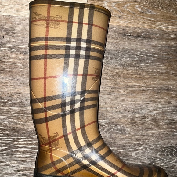 Authentic Burberry Haymarket Rain Boot Classic Check size 36/6 - Picture 2 of 5
